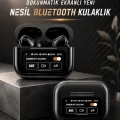 BUĞZ Bluetooth Kulaklık Kablosuz Ekranlı ANC/ENC Destekli Dokunmatik
