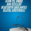  Bluetooth Kulaklık Şarj Göstergeli 100 Saat Şarj Kapasiteli Sporcu Kulaklık