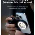 BUĞZ Bluetooth Manyetik Telefon Yapıştırma Kavrama Halka Dolgu Işığı İle Magsafe Selfie Klips - BUĞZ