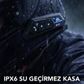 BUĞZ Bluetooth mikrofonlu kablosuz kask interkom kulaklık RGB led ışıklı 2 yıl garantili