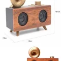 BUĞZ Bluetooth Nostalji Speaker Radyo Gramofon Ahşap Renk Vintage