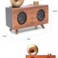  Bluetooth Nostalji Speaker Radyo Gramofon Ahşap Renk Vintage