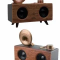 BUĞZ Bluetooth Nostalji Speaker Radyo Gramofon Ahşap Renk Vintage - BUĞZ
