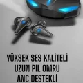  Bluetooth Oyuncu Kulaklığı Led Işıklı Kablosuz ANC Özelliği