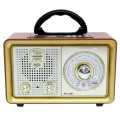 BUĞZ Bluetooth özellikli ahşap nostaljik radyo USB AUX FM radyo hafıza kartı destekli kahverengi