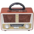 BUĞZ Bluetooth özellikli beyaz nostaljik ahşap radyo FM SD AUX USB girişli 2 yıl garantili