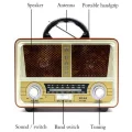 BUĞZ Bluetooth özellikli beyaz nostaljik ahşap radyo FM SD AUX USB girişli 2 yıl garantili
