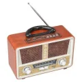 BUĞZ Bluetooth özellikli beyaz nostaljik ahşap radyo FM SD AUX USB girişli 2 yıl garantili