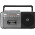 BUĞZ Bluetooth özellikli gri kaset çalar teyp, FM radyo, USB ve MP3 oynatıcı, 2 yıl garantili