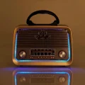 BUĞZ Bluetooth özellikli kahverengi nostaljik radyo FM SD kart AUX girişli 2 yıl garantili