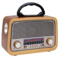 BUĞZ Bluetooth özellikli kahverengi nostaljik radyo FM SD kart AUX girişli 2 yıl garantili