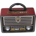 BUĞZ Bluetooth özellikli kahverengi nostaljik radyo USB AUX girişli uzaktan kumandalı hoparlör