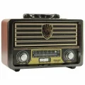 BUĞZ Bluetooth özellikli kahverengi nostaljik radyo USB SD MP3 çalarlı 2 yıl garantili