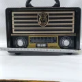 BUĞZ Bluetooth özellikli kahverengi nostaljik radyo USB SD MP3 çalarlı 2 yıl garantili