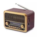 BUĞZ Bluetooth özellikli kahverengi taşınabilir nostaljik radyo MP3 çalar 2 yıl garantili
