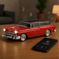 BUĞZ Bluetooth özellikli kırmızı klasik araba tasarımlı nostaljik radyo USB TF FM destekli