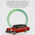 BUĞZ Bluetooth özellikli kırmızı klasik araba tasarımlı nostaljik radyo USB TF FM destekli