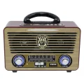 BUĞZ Bluetooth özellikli kumandalı nostaljik radyo altın renk 2 yıl garantili - Elektronik