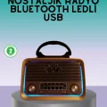 BUĞZ Bluetooth Özellikli Nostalji Radyo 3 Bant FM AM SW