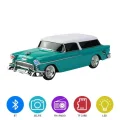 BUĞZ Bluetooth özellikli nostaljik araba tasarımlı hoparlör 10W FM radyo SD kart USB turkuaz