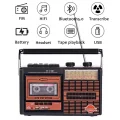 BUĞZ Bluetooth özellikli nostaljik radyo USB kart FM radyo kaset çalar bordo 2 yıl garantili