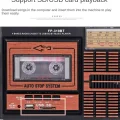 BUĞZ Bluetooth özellikli nostaljik radyo USB kart FM radyo kaset çalar bordo 2 yıl garantili