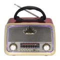 BUĞZ Bluetooth özellikli şarjlı LED aydınlatmalı ahşap nostaljik radyo MP3 çalar gri 2 yıl garantili