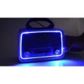 BUĞZ Bluetooth özellikli şarjlı LED aydınlatmalı ahşap nostaljik radyo MP3 çalar gri 2 yıl garantili