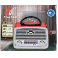 BUĞZ Bluetooth özellikli şarjlı LED aydınlatmalı ahşap nostaljik radyo MP3 çalar gri 2 yıl garantili