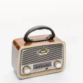 BUĞZ Bluetooth özellikli şarjlı ledli retro ahşap radyo mp3 çalar çok renkli 2 yıl garantili
