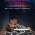 BUĞZ Bluetooth özellikli siyah nostaljik araba tasarımlı hoparlör 10 watt FM radyo SD kart USB