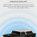 BUĞZ Bluetooth özellikli siyah nostaljik radyo led ışıklı USB TF FM radyo fonksiyonlu
