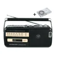 BUĞZ Bluetooth özellikli siyah nostaljik radyo USB SD FM radyo fonksiyonlu 2 yıl garantili