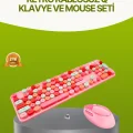 BUĞZ Bluetooth Retro Kablosuz Klavye ve Mouse Seti – 3 Cihaz Bağlantılı, Sessiz Tuş, Uzun Pil Ömrü