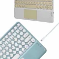  Bluetooth Touchpad Klavye Ultra İnce Taşınabilir Q Klavye
