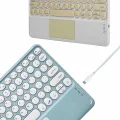  Bluetooth Touchpad Klavye Ultra İnce Taşınabilir Q Klavye