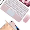  Bluetooth Touchpad Klavye Ultra İnce Taşınabilir Q Klavye
