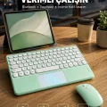 BUĞZ Bluetooth Touchpad Klavye Ultra İnce Taşınabilir Q Klavye Yeni Nesil