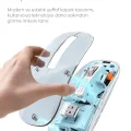 BUĞZ Bluetooth USB Çift Modlu Sessiz Mouse, Şeffaf Mıknatıslı Kapaklı, Type-C Şarjlı, DPI Ayarlı, Kablosuz 10m Çekim Mesafeli, Masaüstü Kısayol Tuşlu, Taşınabilir Şarjlı Mouse Beyaz