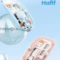 BUĞZ Bluetooth USB Çift Modlu Sessiz Mouse, Şeffaf Mıknatıslı Kapaklı, Type-C Şarjlı, DPI Ayarlı, Kablosuz 10m Çekim Mesafeli, Masaüstü Kısayol Tuşlu, Taşınabilir Şarjlı Mouse Siyah