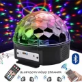 BUĞZ Bluetooth USB MP3 destekli siyah LED ışıklı hoparlör disko sahne topu - Hobi & Eğlence