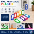 BUĞZ Boş İsimli Anahtarlık - Plastik - Karışık Renk - Kişiselleştirilebilir