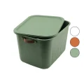 BUĞZ Boxsıs Om-0664 ( 20lt ) Organizer Kapaklı Kutu ( Renkli Plastik ) ( Yan Kulplu ) ( 40 X 30 X 25cm )*12=k