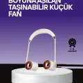  Boyun Askılı Katlanabilir Fan 1000 mAh USB Şarjlı Taşınabilir