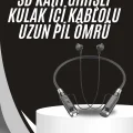  Boyun Bantlı Kulak İçi Kablolu Yüksek Ses Kaliteli Bluetooth Kulaklık