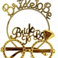 BUĞZ Bride To Be Yazılı Taç Ve Bride To Be Yazılı Gözlük Seti Altın Renk