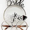  Bride Yazılı Taç ve Bride To Be Yazılı Gözlük Seti Gümüş Renk