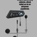  BT22 Kask Bluetooth Kulaklık Su Geçirmez Motosiklet İletişim Sistemi