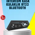  BT22 Motosiklet Kask İçi Bluetooth Kulaklık İnterkom Destekli