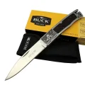  Buck Knives BK-001BRV Kamp Çakı 23 cm - Metal; Kauçuk İşlemeli Sap, Kılıflı